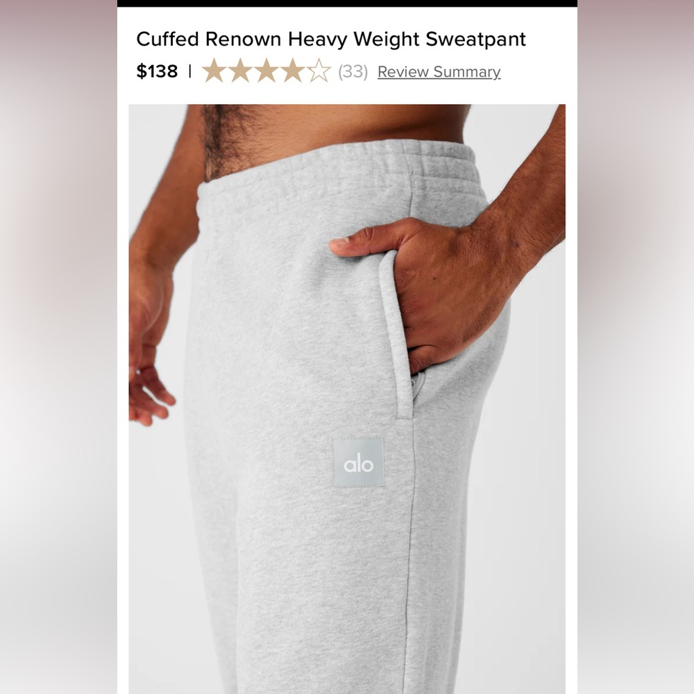 Mens ALO Renown Cuffed Jogger